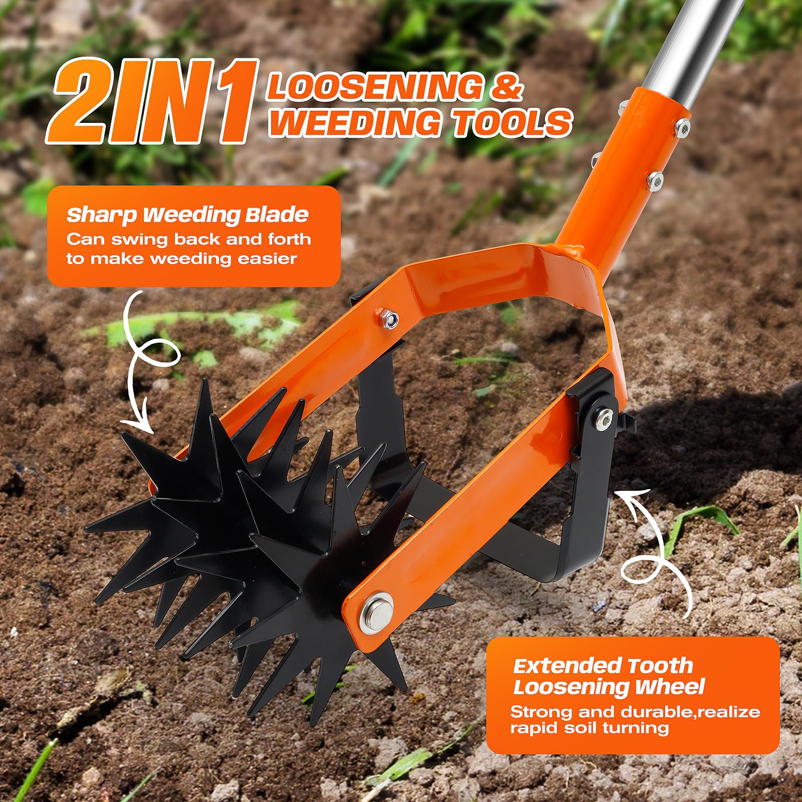 Wexoride 72 inch adjustable handle lets you garden upright for comfort