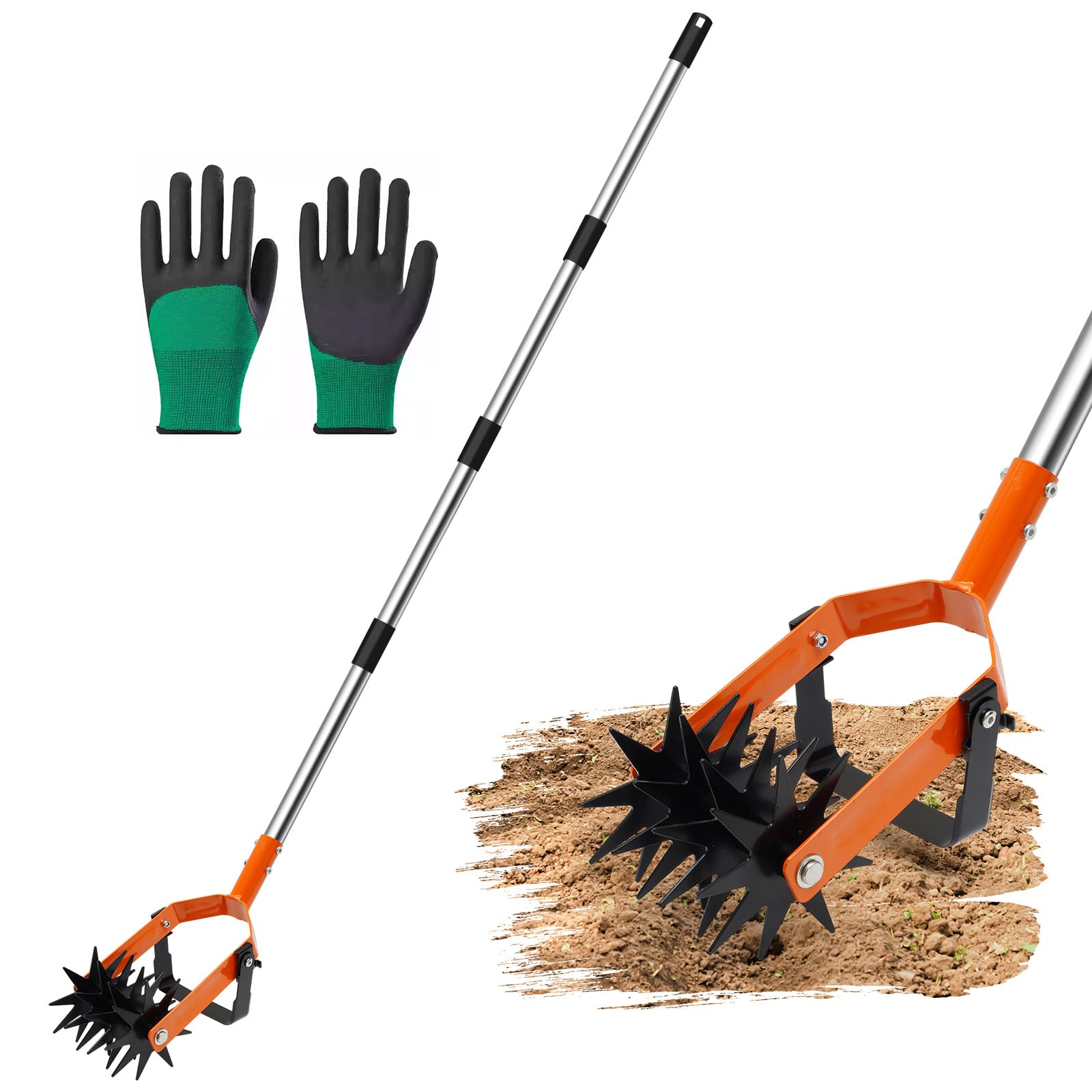 Wexoride 72 inch rotary cultivator with star rollers for fast soil aeration and seedbed prep