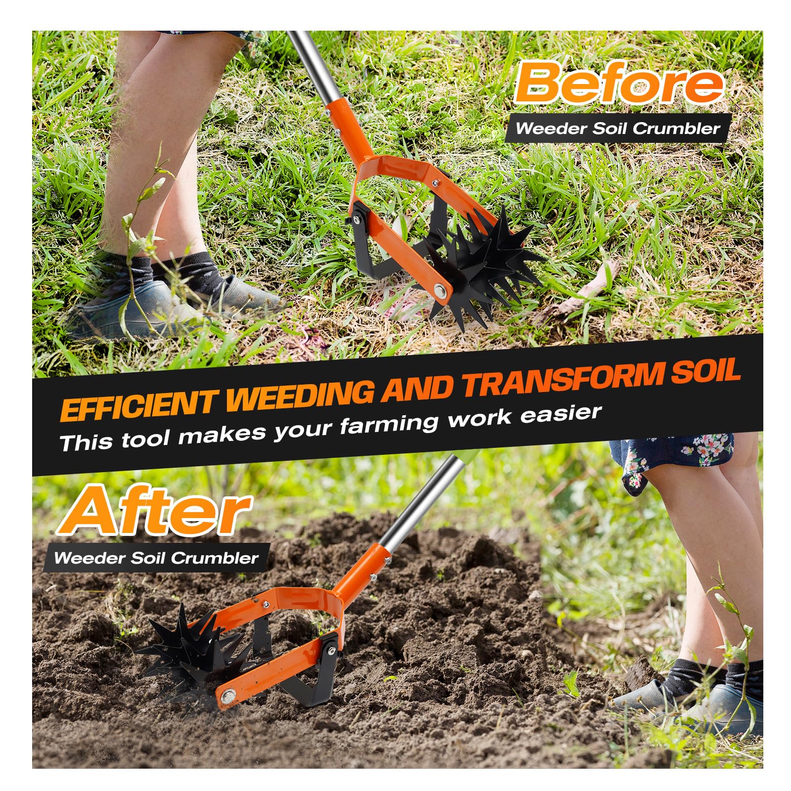 Wexoride telescopic rod extends from 57 to 71 inches for varied user heights