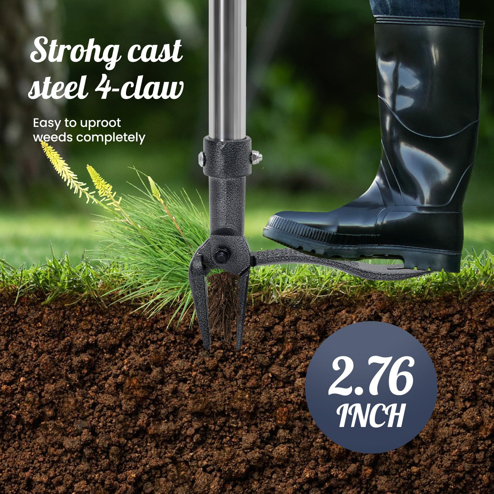 Wexoride easy-clean weed puller supports quick rinse after use.