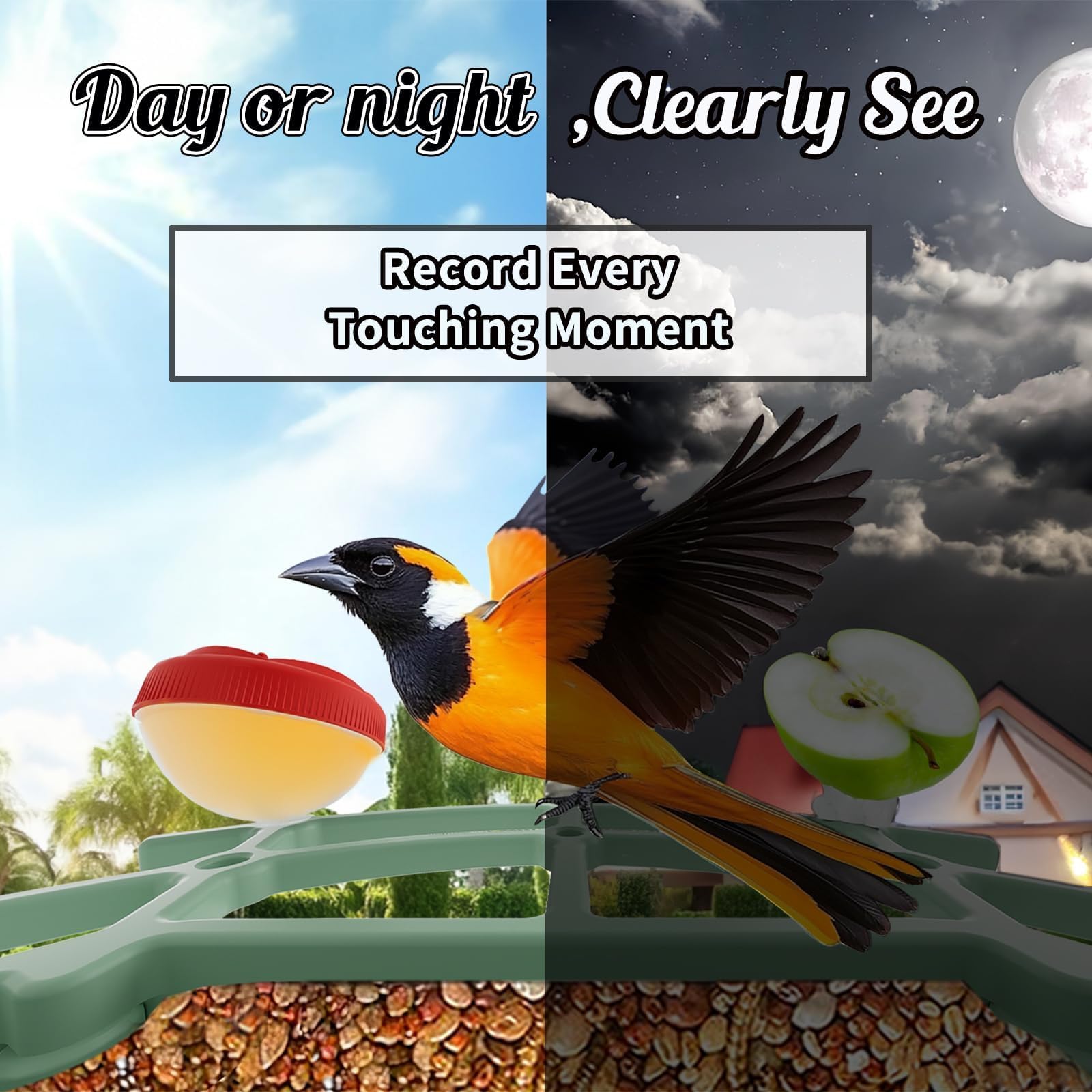 WEYANZE 2.5L food capacity feeds more birds between refills