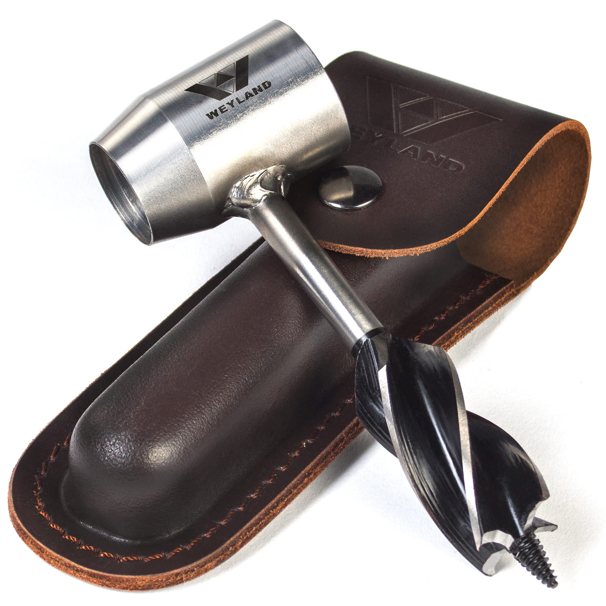 WEYLAND Bushcraft Settlers Tool with scotch eye auger drilling shelter holes