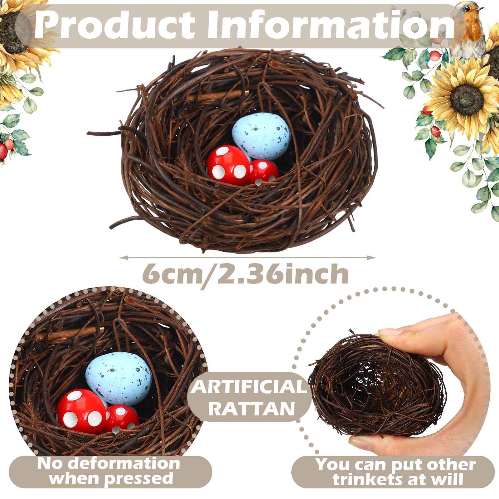 Weysat 2-36-inch diameter nest ideal for DIY craft bases.