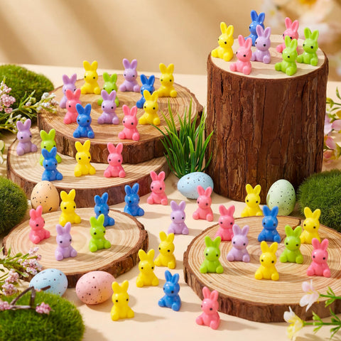 Weysat bunny figurine purple for Easter crafts and decor