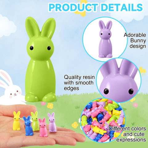 Weysat Easter bunny figurines green brighten shelves and garden displays.