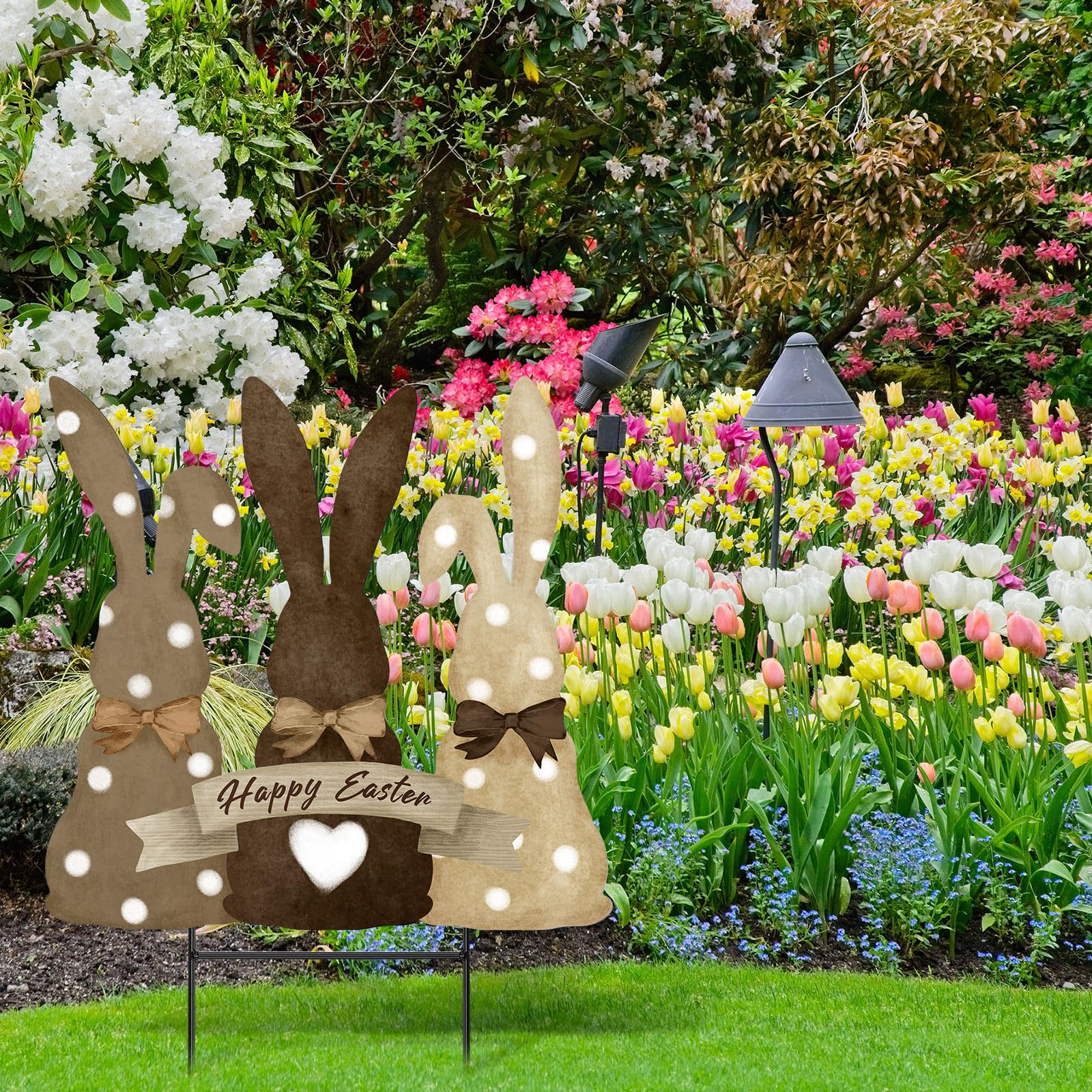 Weysat front porch decor bunny sign brightens outdoor spaces.