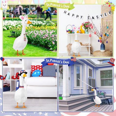 Weysat holiday goose hat Fourth of July adds patriotic flair to outdoor decor.