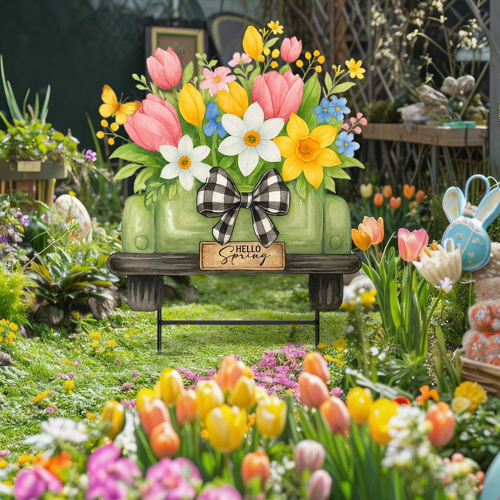 Weysat metal tulip yard sign bracket offers sturdy outdoor installation