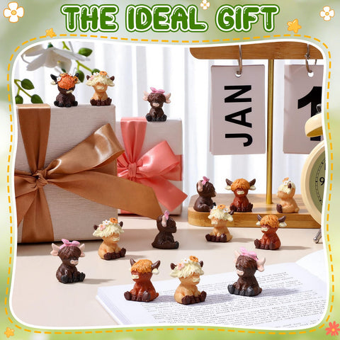 Weysat mini Highland cow figurine 6 – versatile for gifts and displays