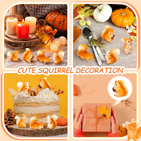 Weysat mini resin squirrel decor for indoor landscapes and plant displays.