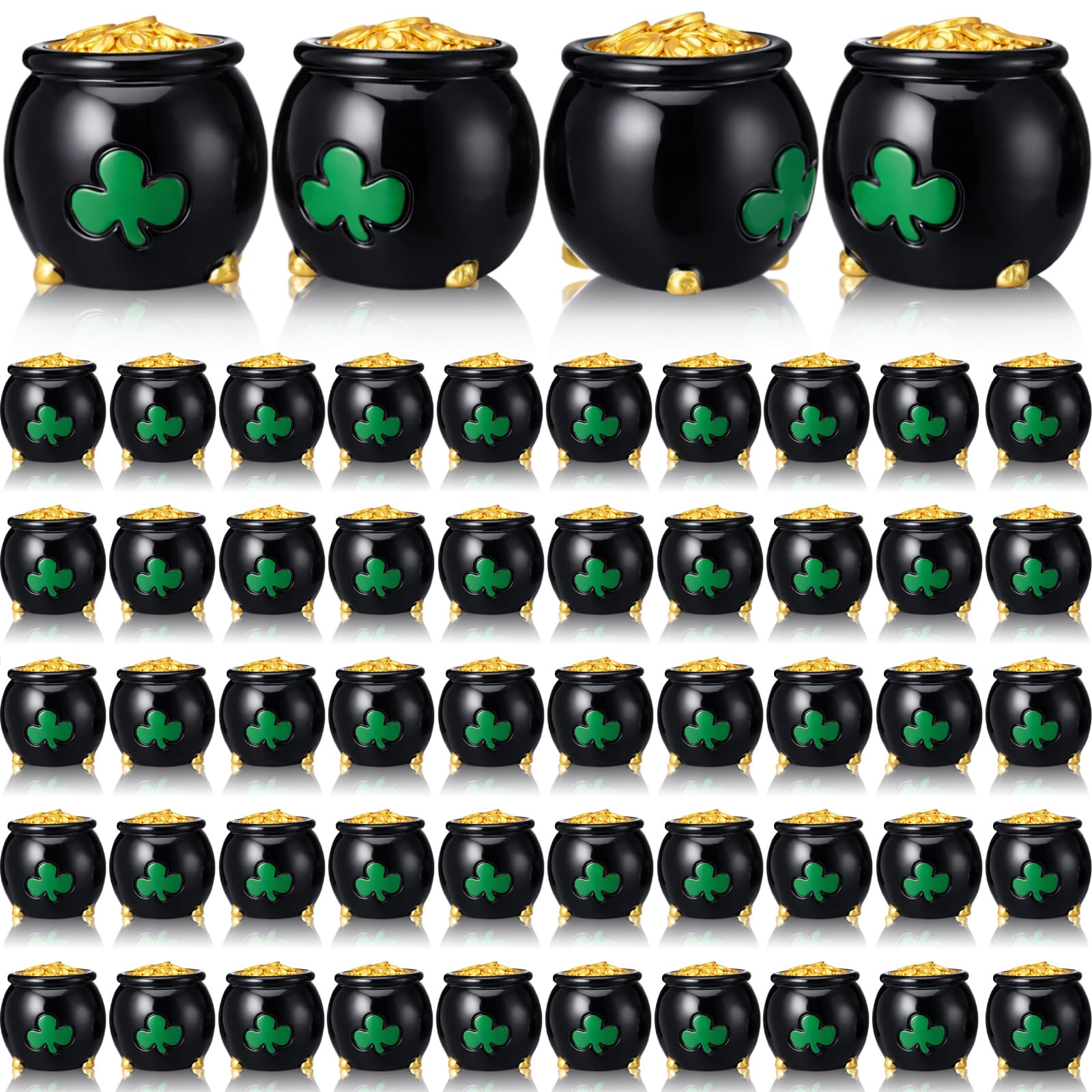 Weysat mini St Patrick's cauldron with gold coin design for festive table styling.