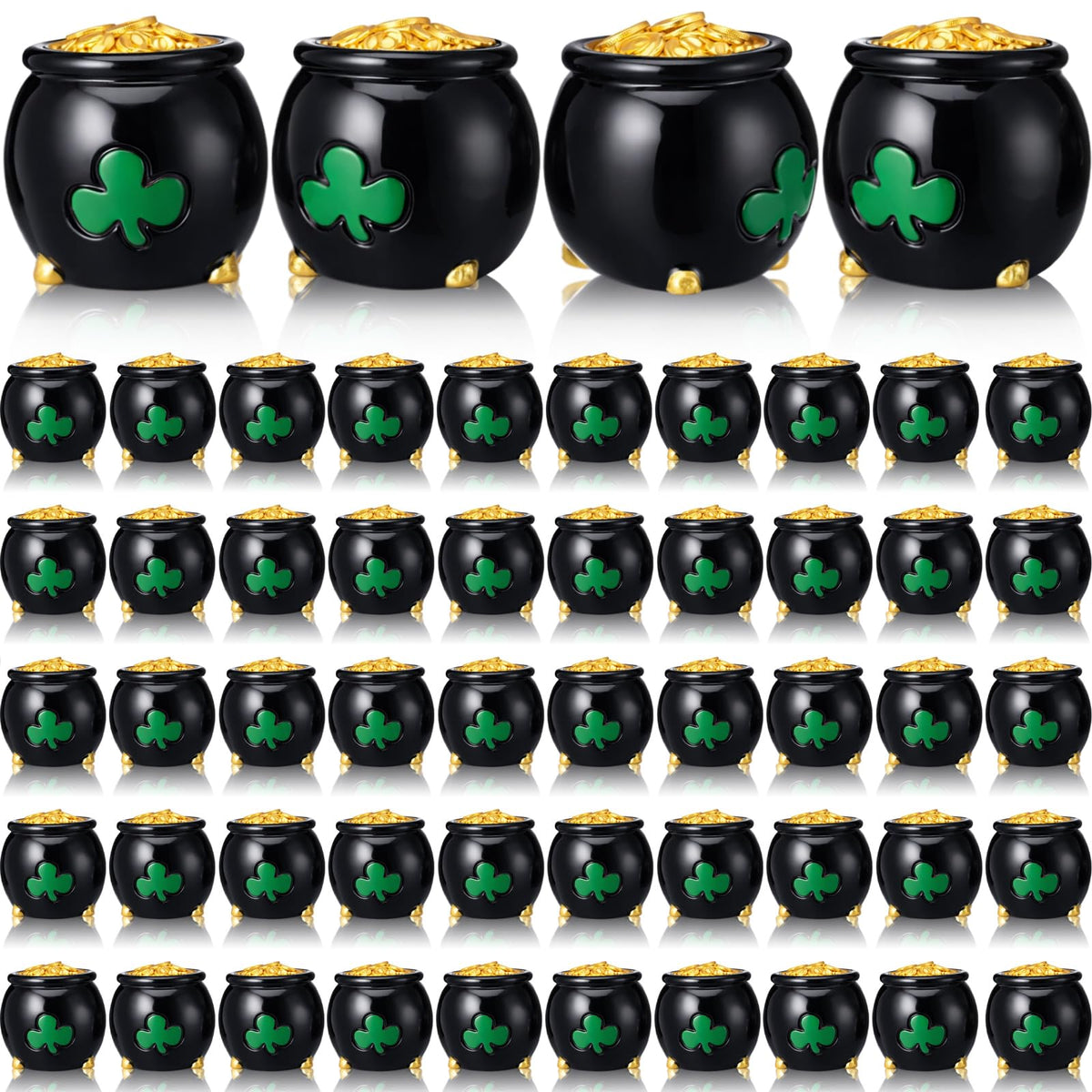 Weysat mini St Patrick's cauldron with gold coin design for festive table styling.