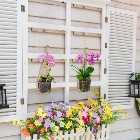 Weysat orchid hanging planter in bird-nest style for small blooms.