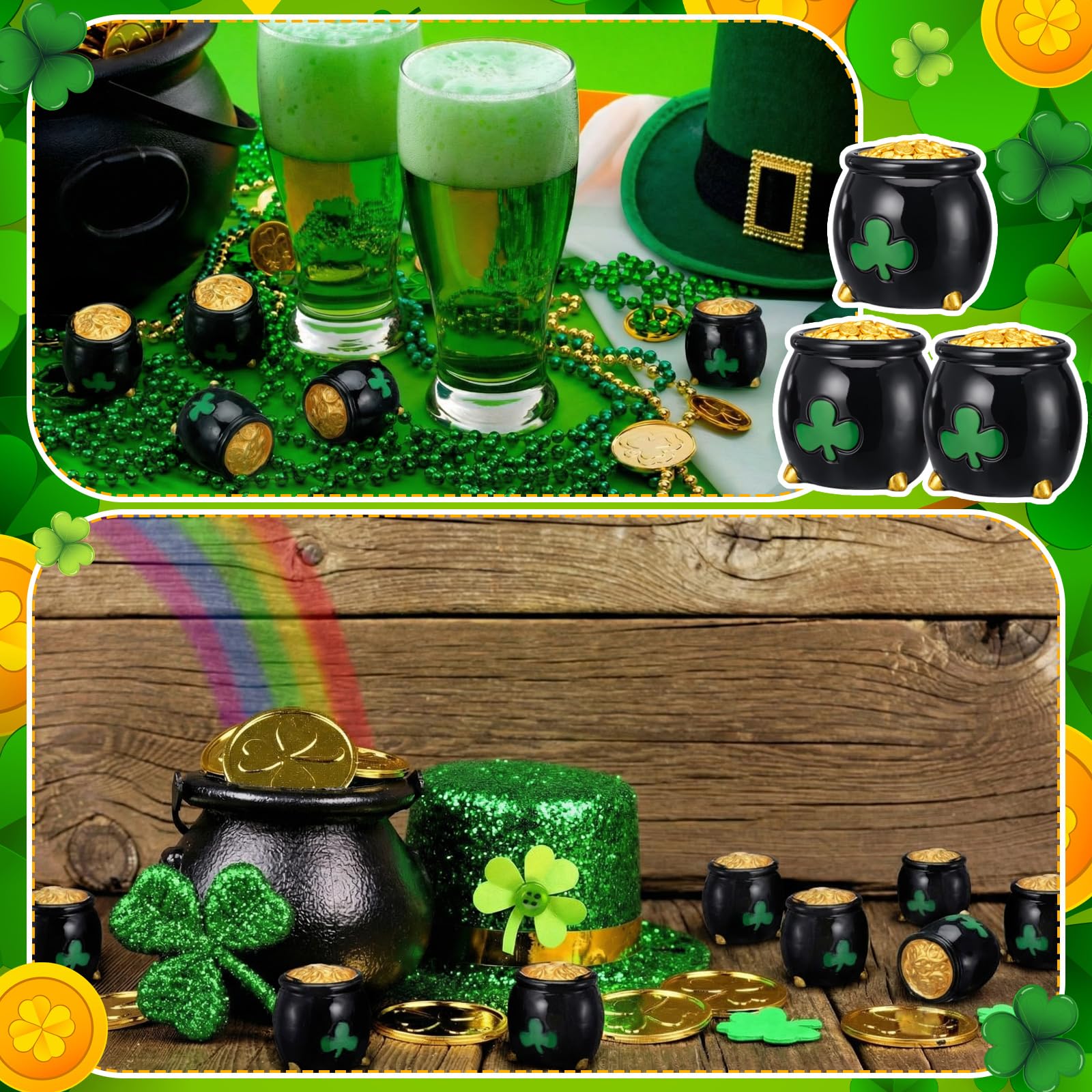 Weysat resin mini cauldrons in a 50-pack, perfect for bulk decorating.