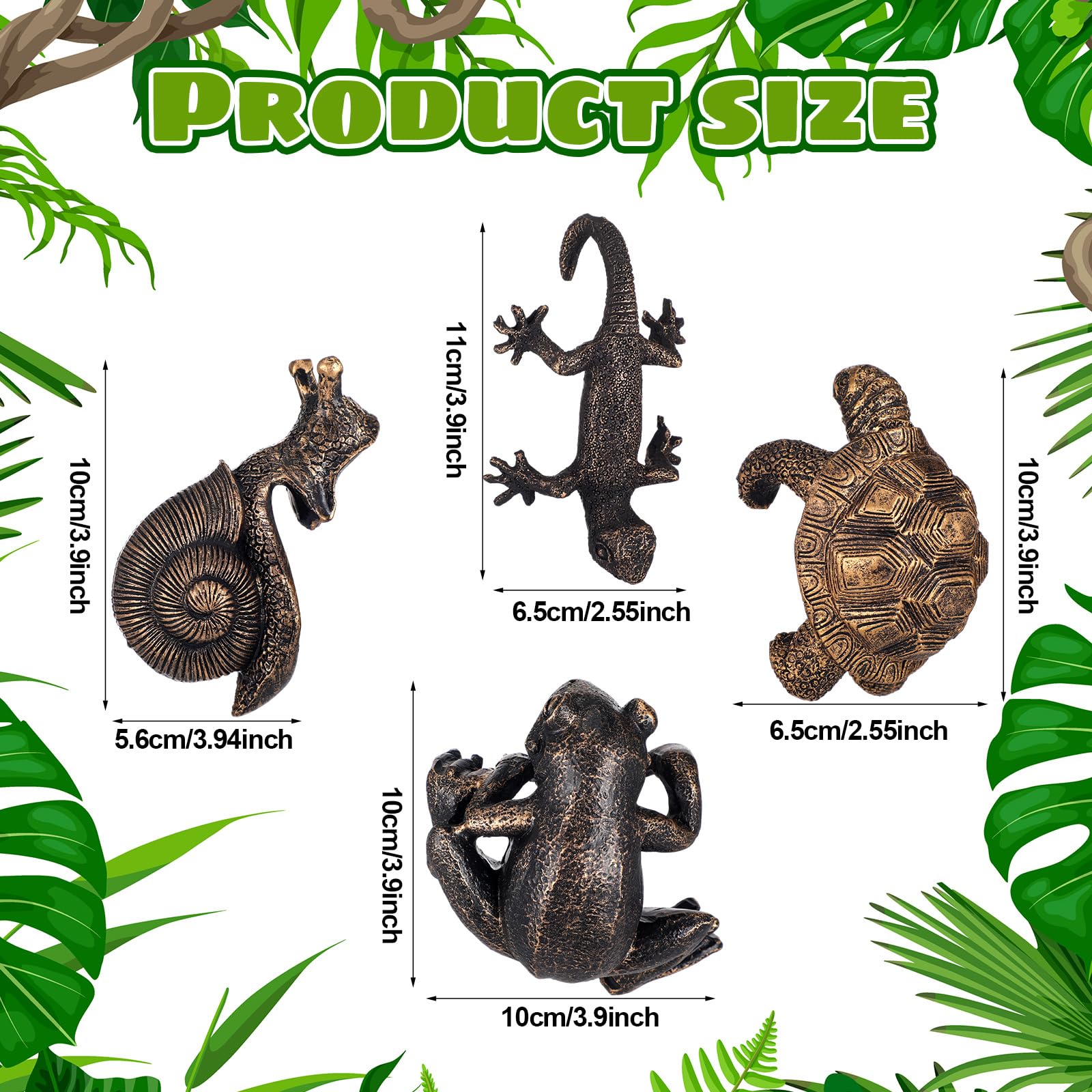 Weysat turtle planter hugger adds outdoor bronze-toned decor to a pot