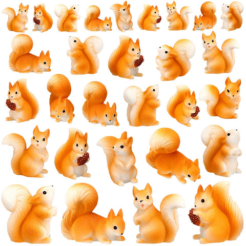 Weysat yellow resin squirrel figurine for shelves, adding playful natural charm.