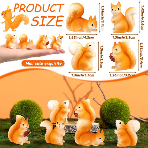 Weysat yellow resin squirrel figurine brightens desks with cheerful garden vibes.