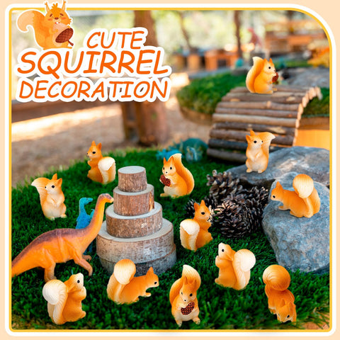 Weysat yellow resin squirrel figurine 4 for cake toppers and festive displays.
