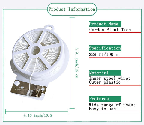 WFAUIBR garden tie with cutter helps fast, precise plant support and shaping.