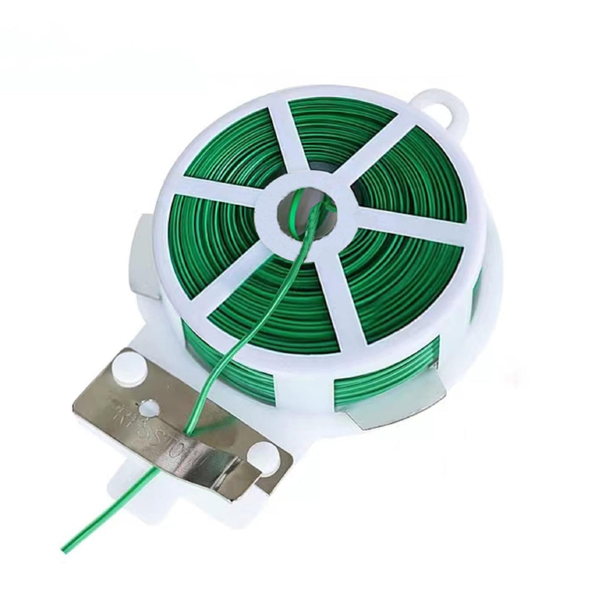 WFAUIBR green twist ties on a reel for easy plant support