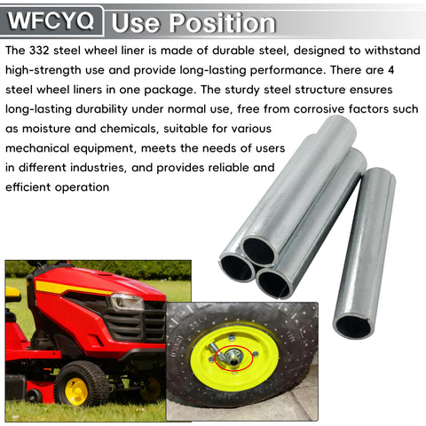 WFCYQ 332 bushing detail shows rugged steel construction for long-lasting performance.