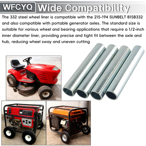 WFCYQ 332 precision-fit bushing ensures consistent spacing in wheel assemblies.