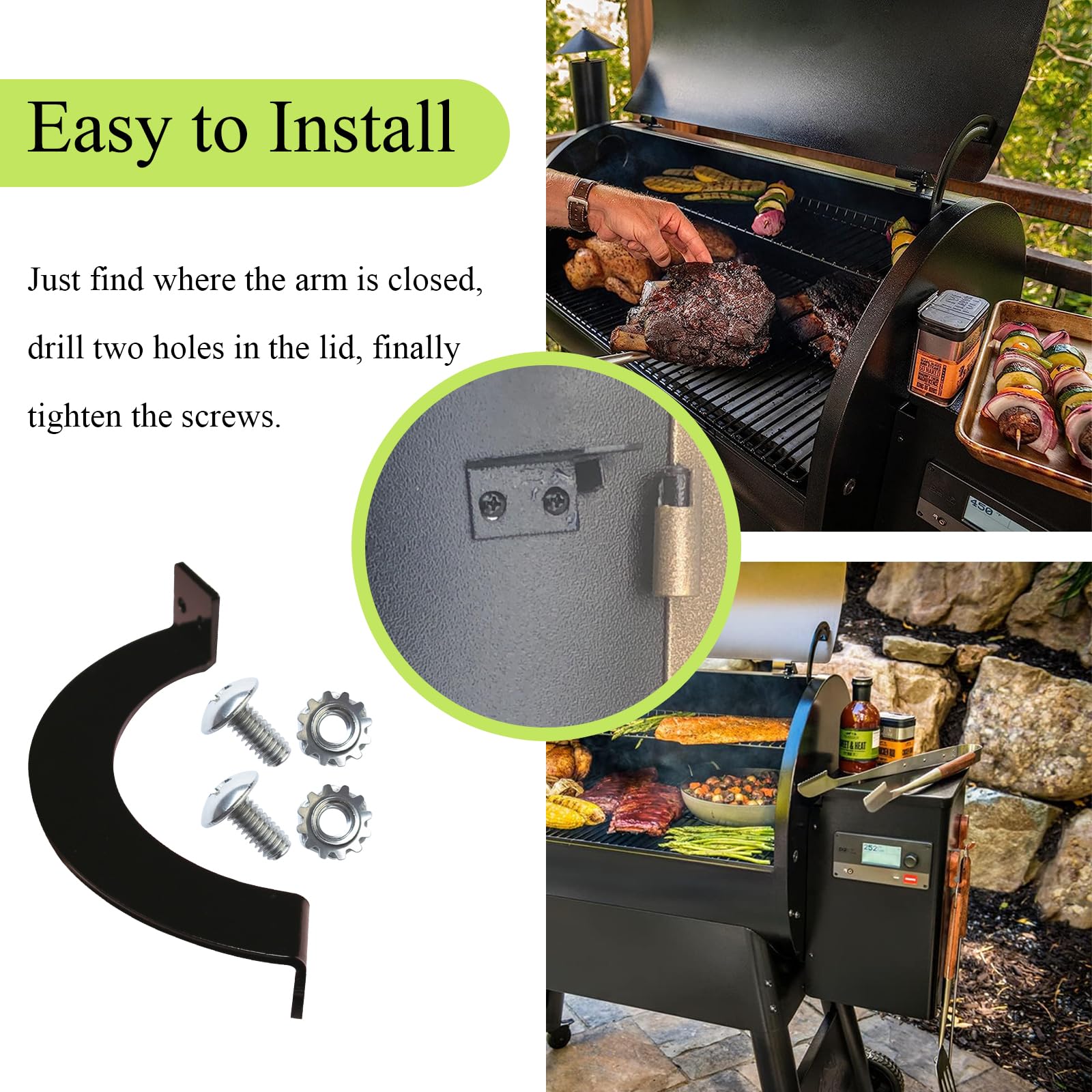 WFCYX BCA002 fits multiple Traeger models as right arc stop