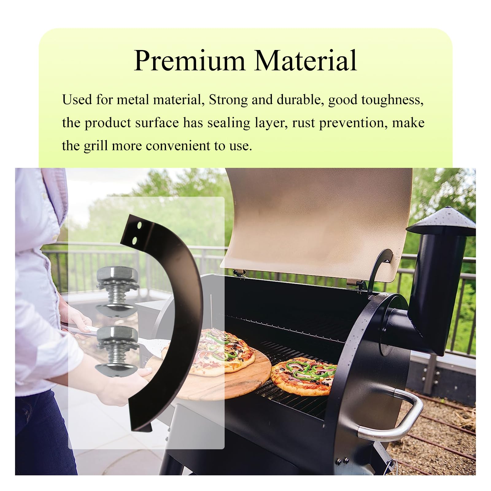 BCA002 rust-prevented surface detail for longer grill life