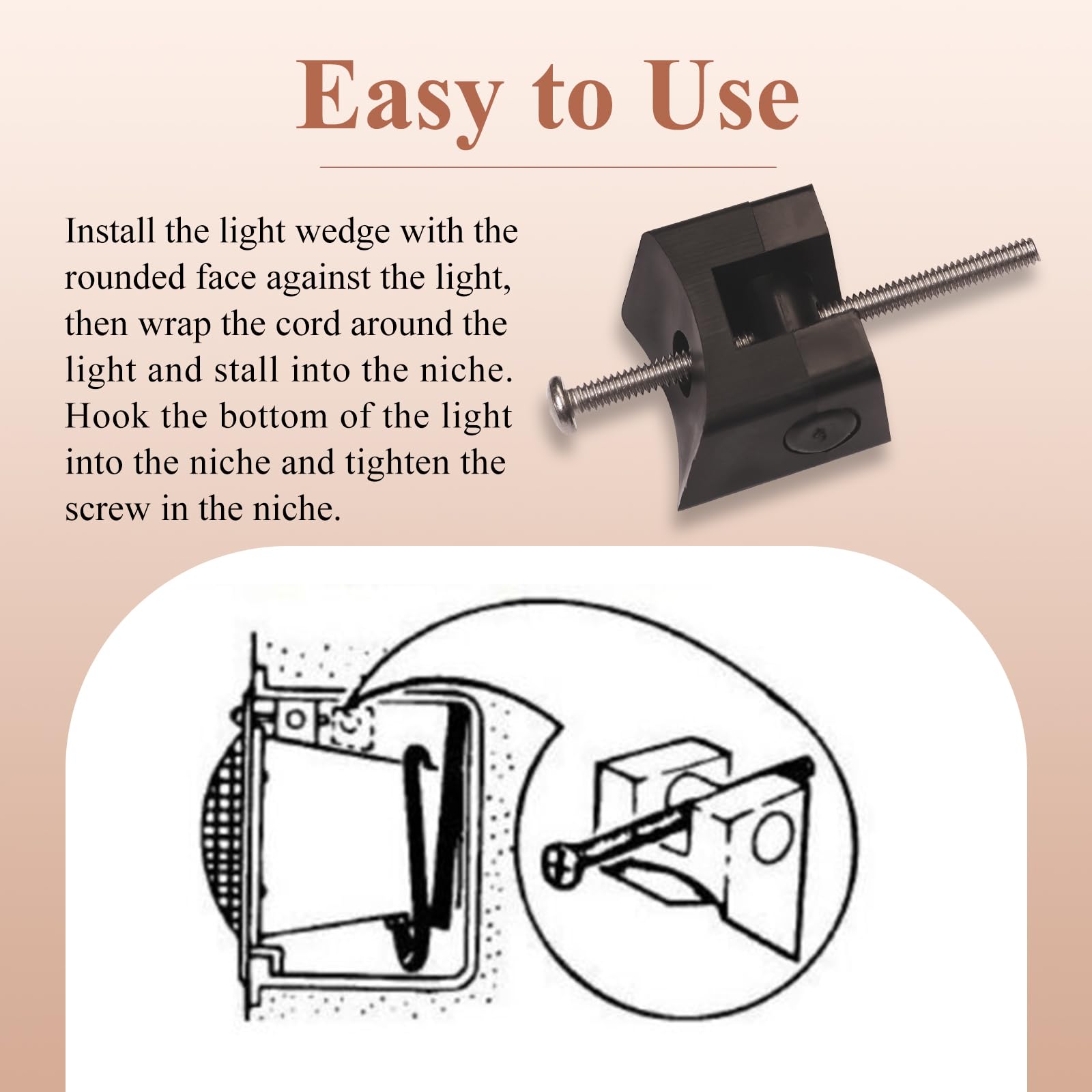 WFCYX compatible pool light wedge fits many fixtures