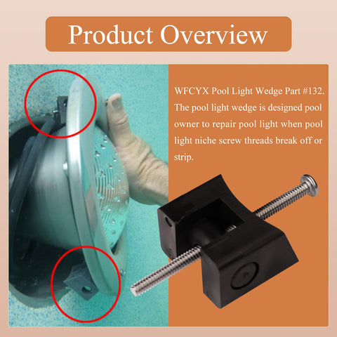 WFCYX wedge repair for pool light niche screw threads