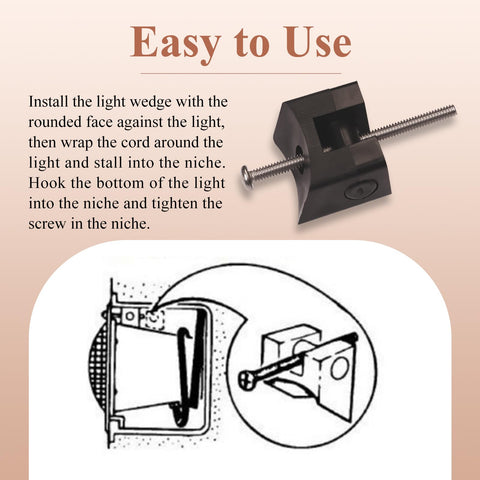 WFCYX wedge compatibility with a wide range of pool lights