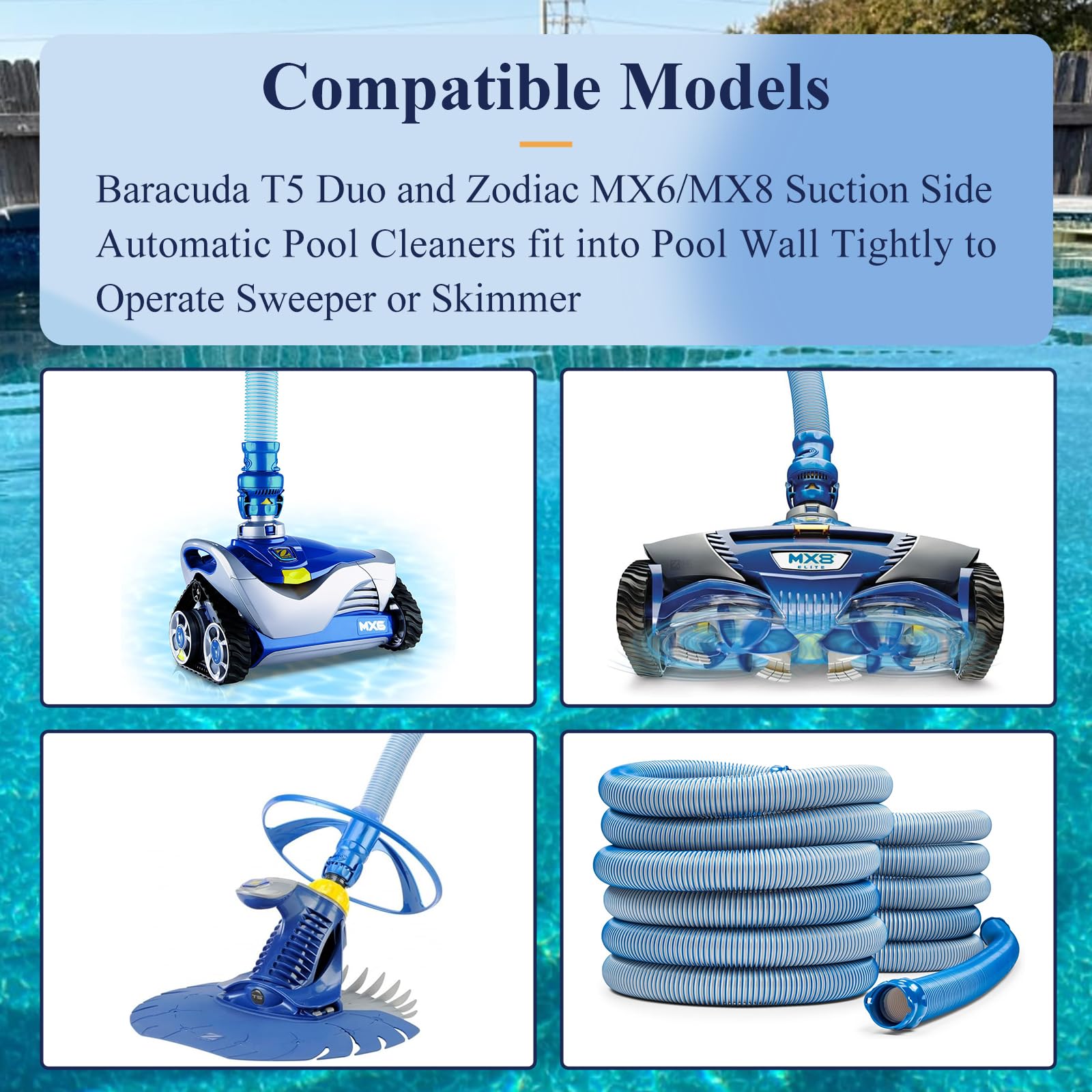 WFCYX Zodiac MX6/MX8 suction-side fit demonstrates tight wall integration.
