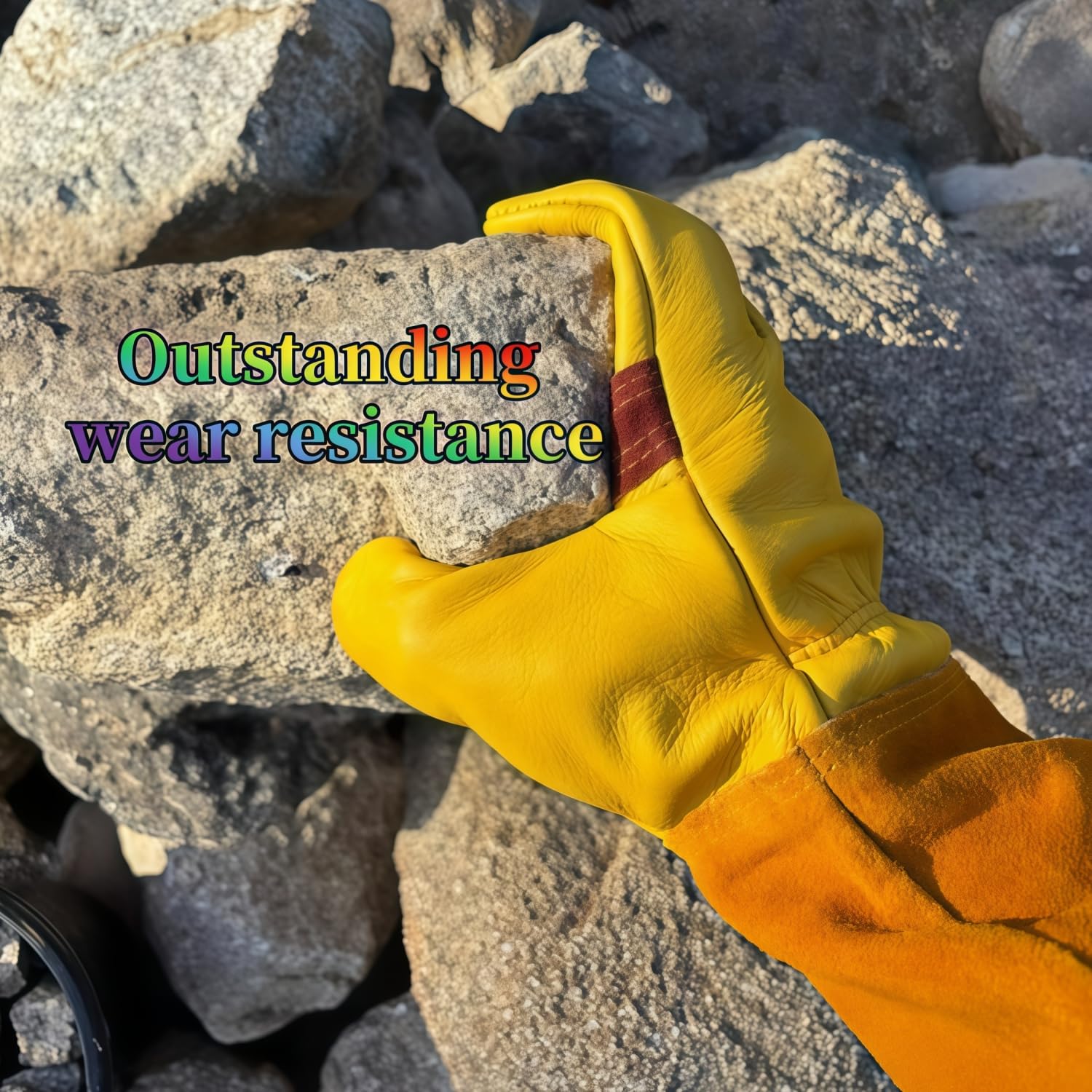 wfkwcxw Yellow Gardening Glove increases visibility during work.