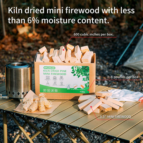 WFLUOLUO kiln-dried pine firewood with low moisture for cleaner burning