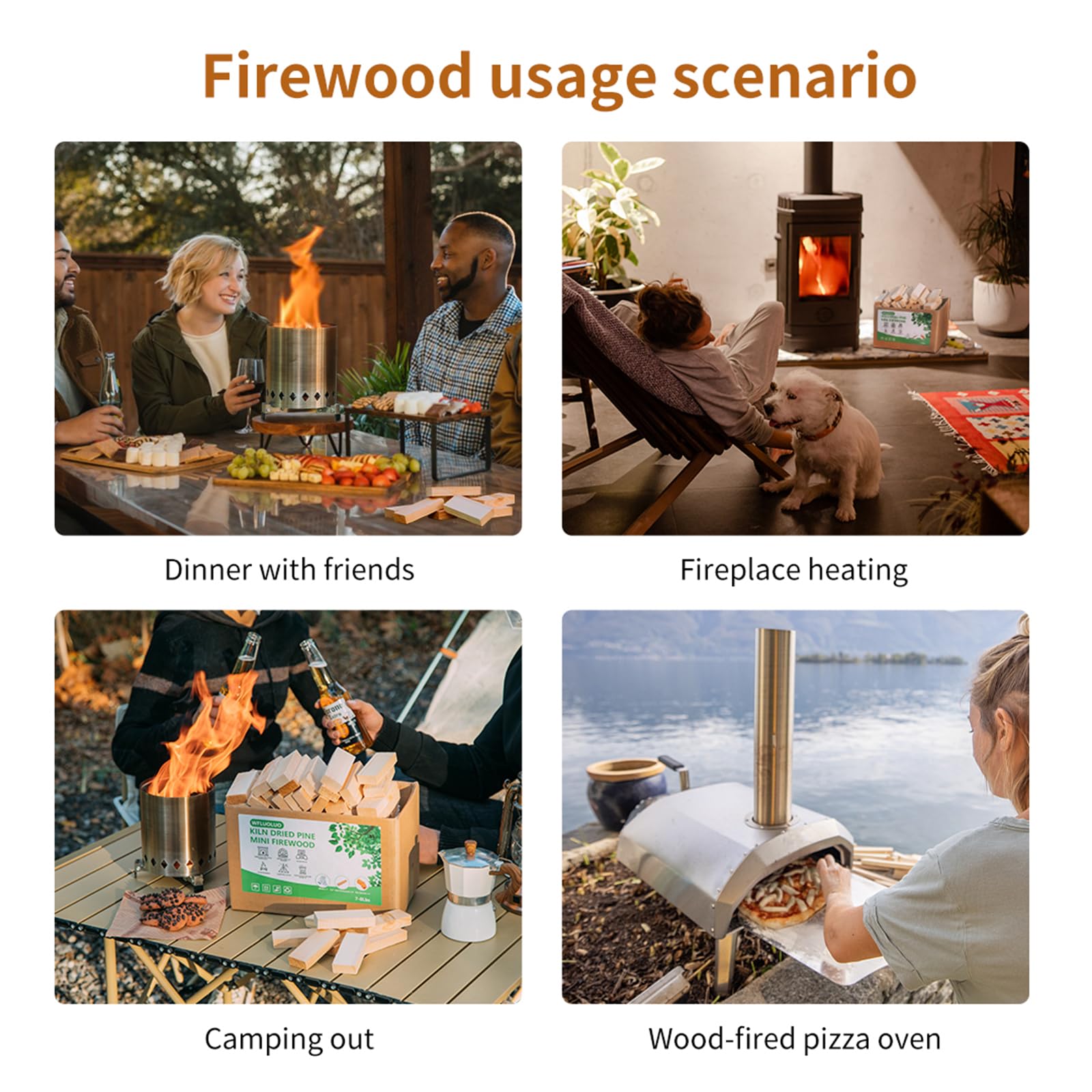 WFLUOLUO long-burning firewood box for extended outdoor warmth