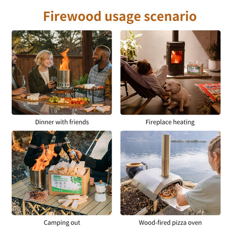 WFLUOLUO long-burning firewood box for extended outdoor warmth