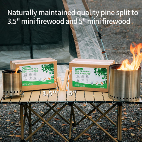 WFLUOLUO 3.5 inch logs fit Solo Stove Mesa and tabletop pits
