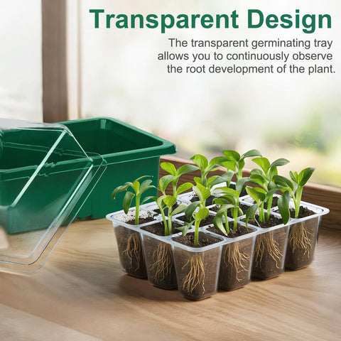 WFOEJEJ transparent mini-greenhouse lid lets you monitor root growth