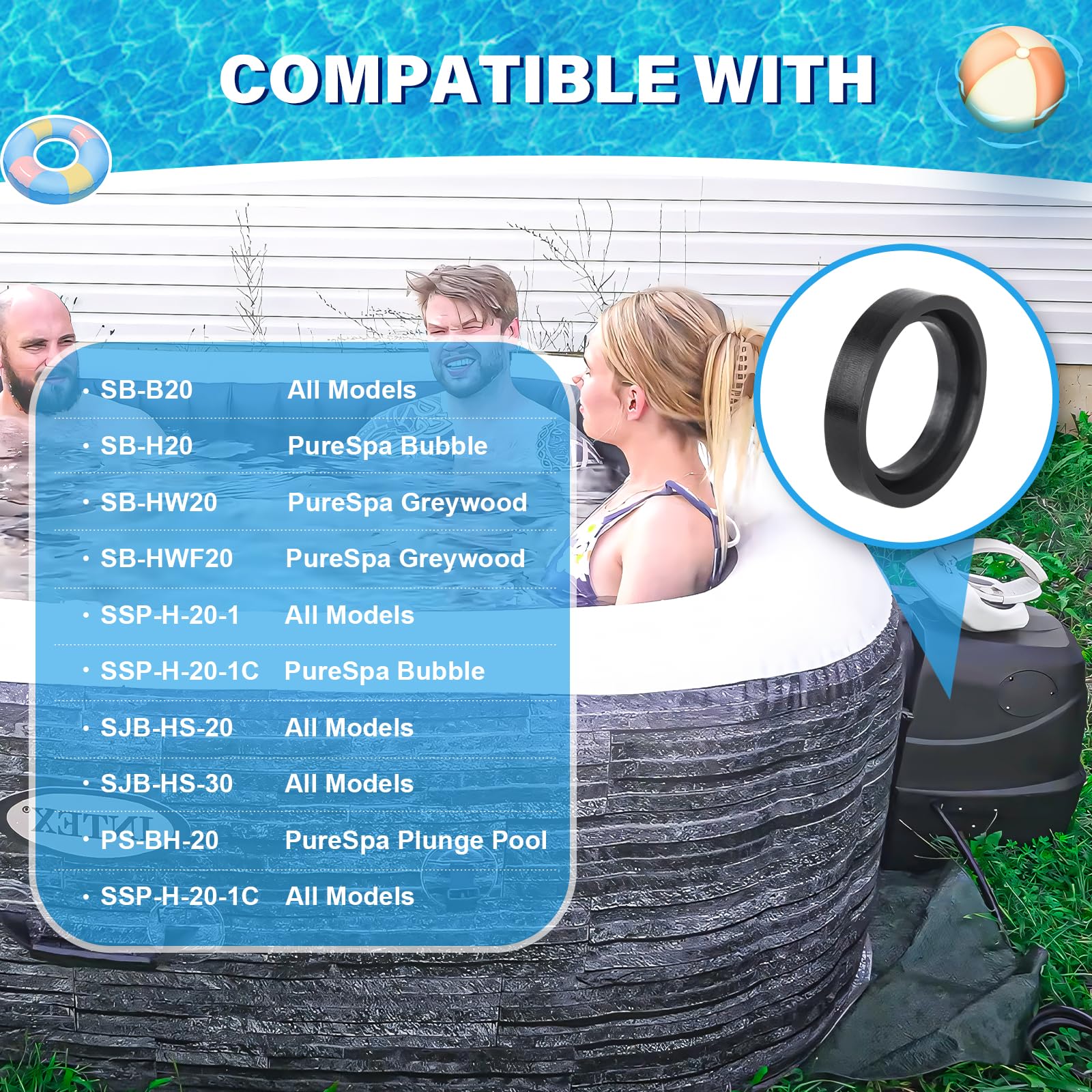 WFXSHparts easy install seal kit for quick spa maintenance.