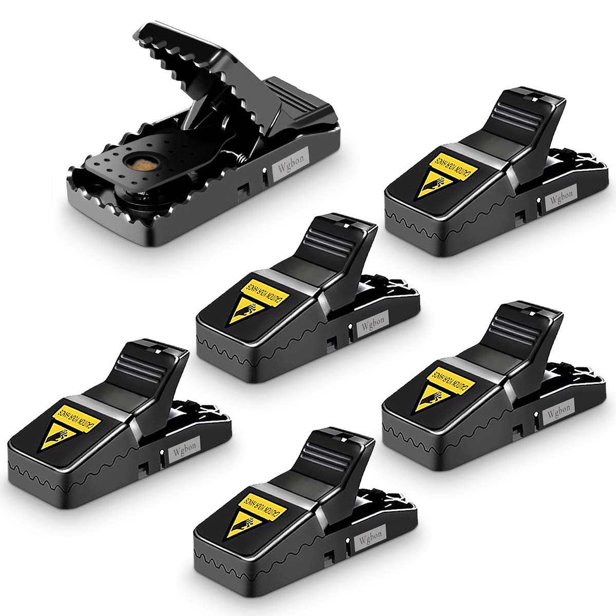 Wgbon mouse trap with removable bait cup for quick baiting.