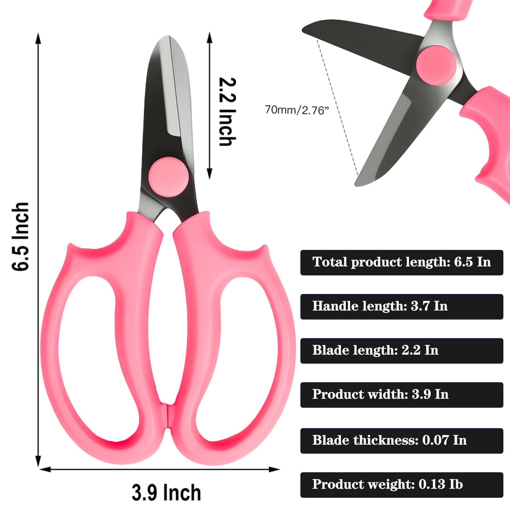 WGEGO Garden Flower Scissors ergonomic handles reduce hand fatigue during long pruning sessions.