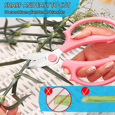 WGEGO Micro-serrated blades grip stems firmly for clean, crush-free cuts.