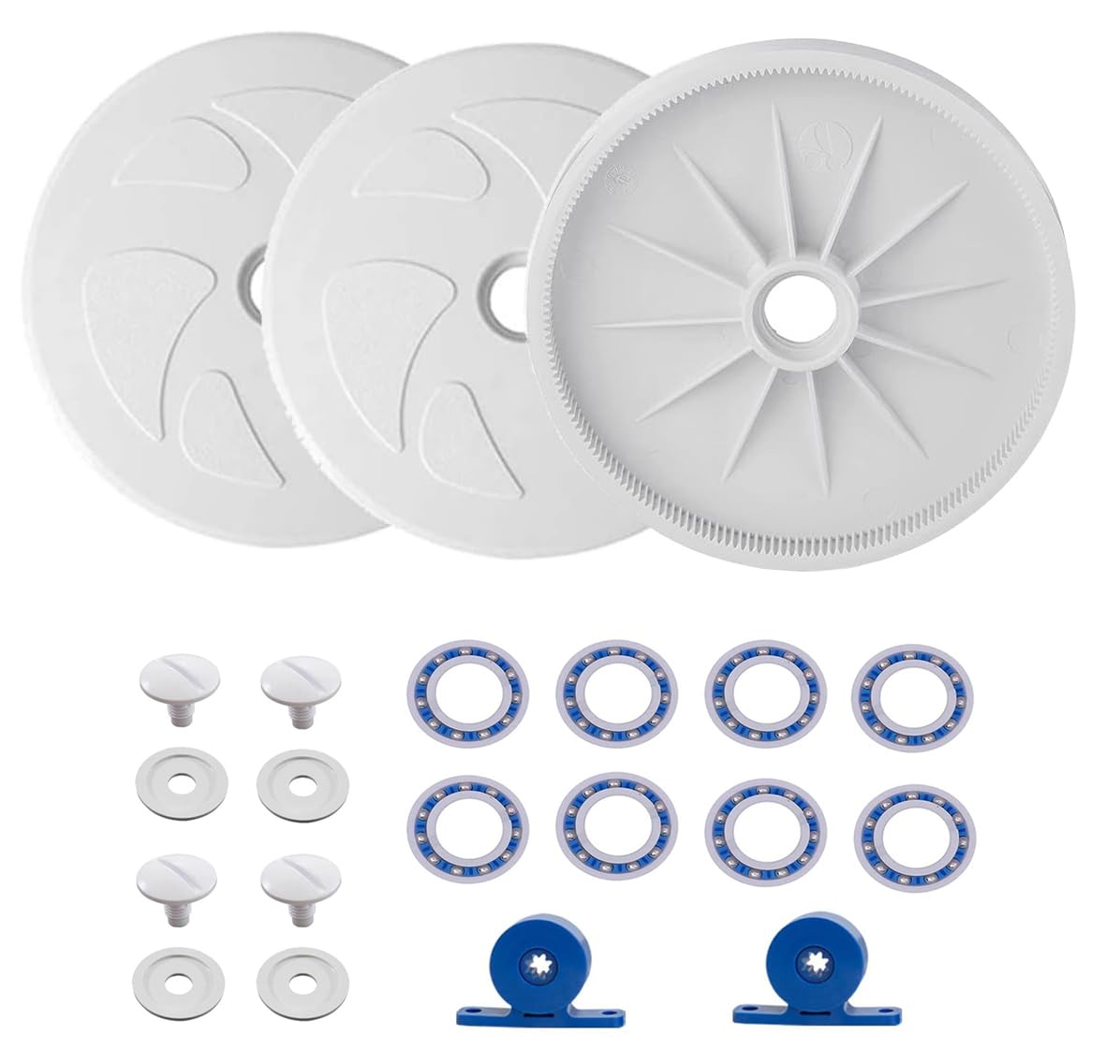 WGLRRGU pool cleaner wheel set with 180-280 wheels boosts traction for smooth cleaning
