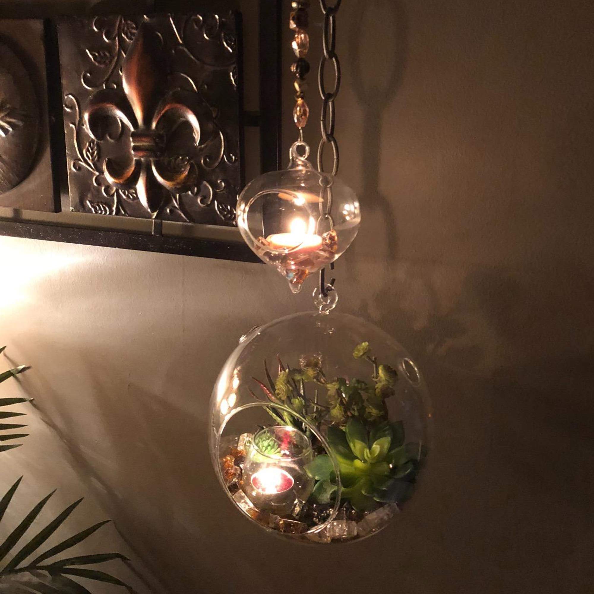 WGVI terrarium doubles as a candle holder for ambient spaces.