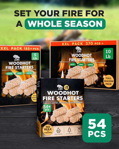 WH indoor fireplace starter compatible with wood fires