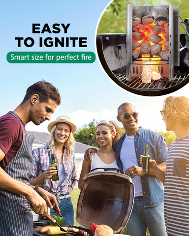 WH quick ignite fire starter with one-touch ignition