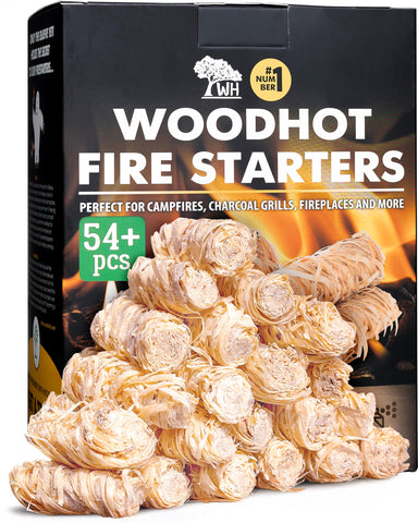 WH WoodHot 54+ pack fire starters for quick outdoor ignition