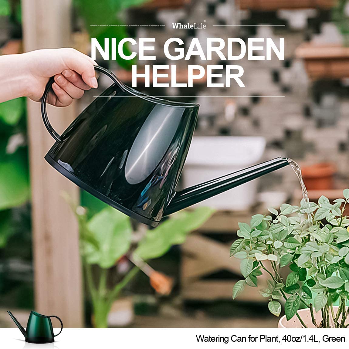 WhaleLife lightweight construction makes daily watering comfortable and manoeuvrable