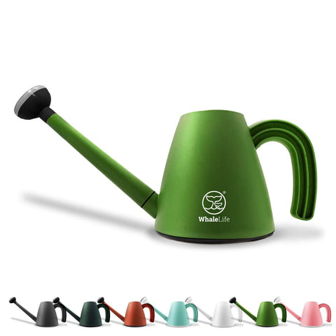 WhaleLife indoor watering can 2L green for precise indoor plant care.