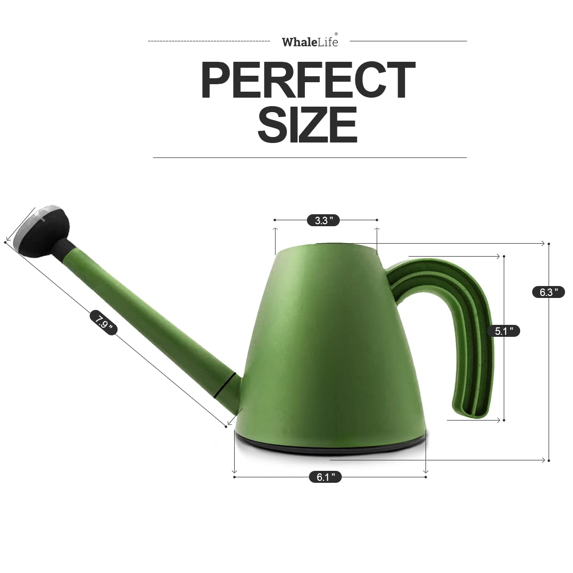 WhaleLife lightweight, shatter-resistant plastic for comfortable use.